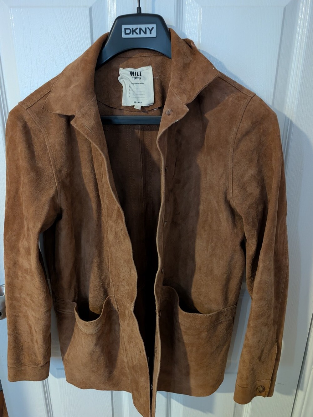 Sezane Will Jacket In Suede